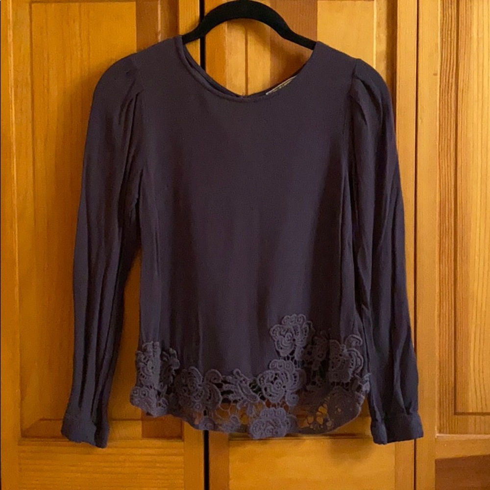 Plum Detailed Blouse